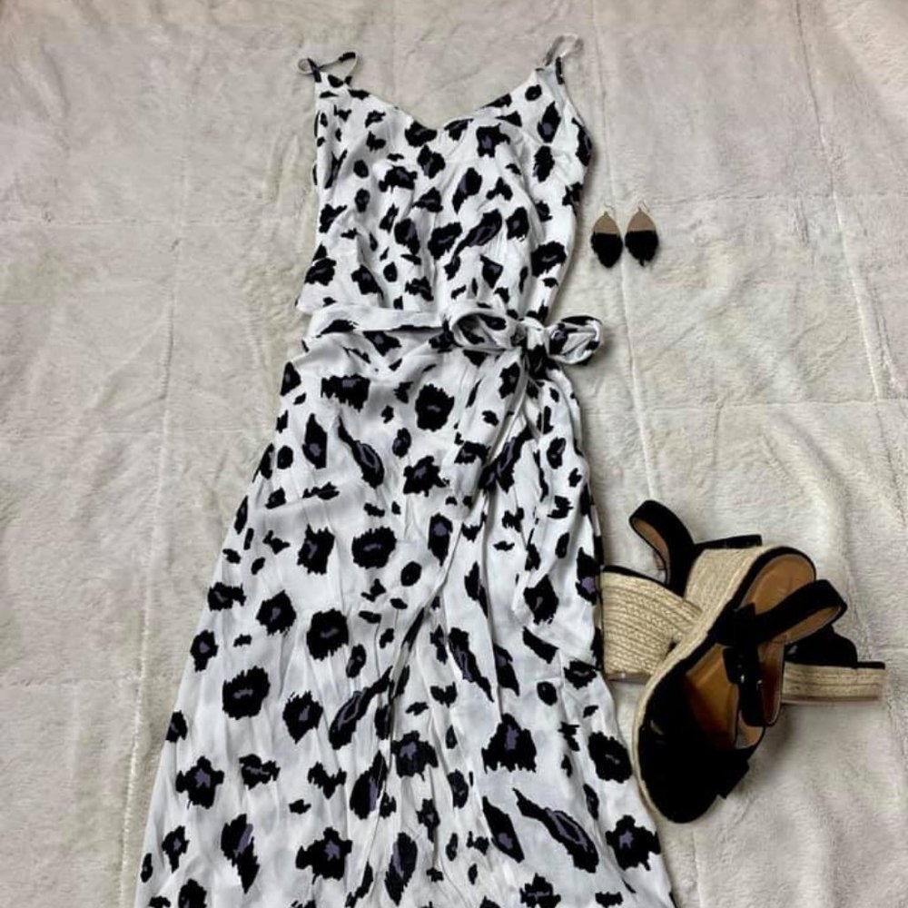 Snow Leopard Print Dress